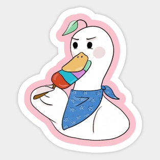 Doo Doo duck icream lover Sticker